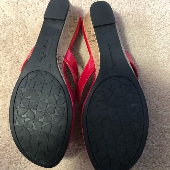 Red Patent Sandals; - Picture 5 of 7